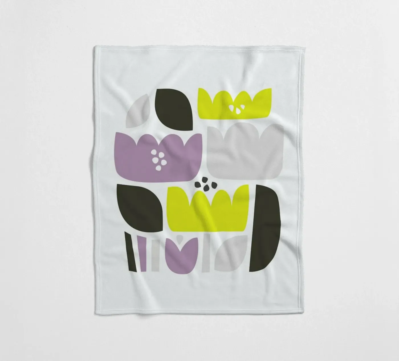 Flower Fields fleece blanket by A Nordic Girl