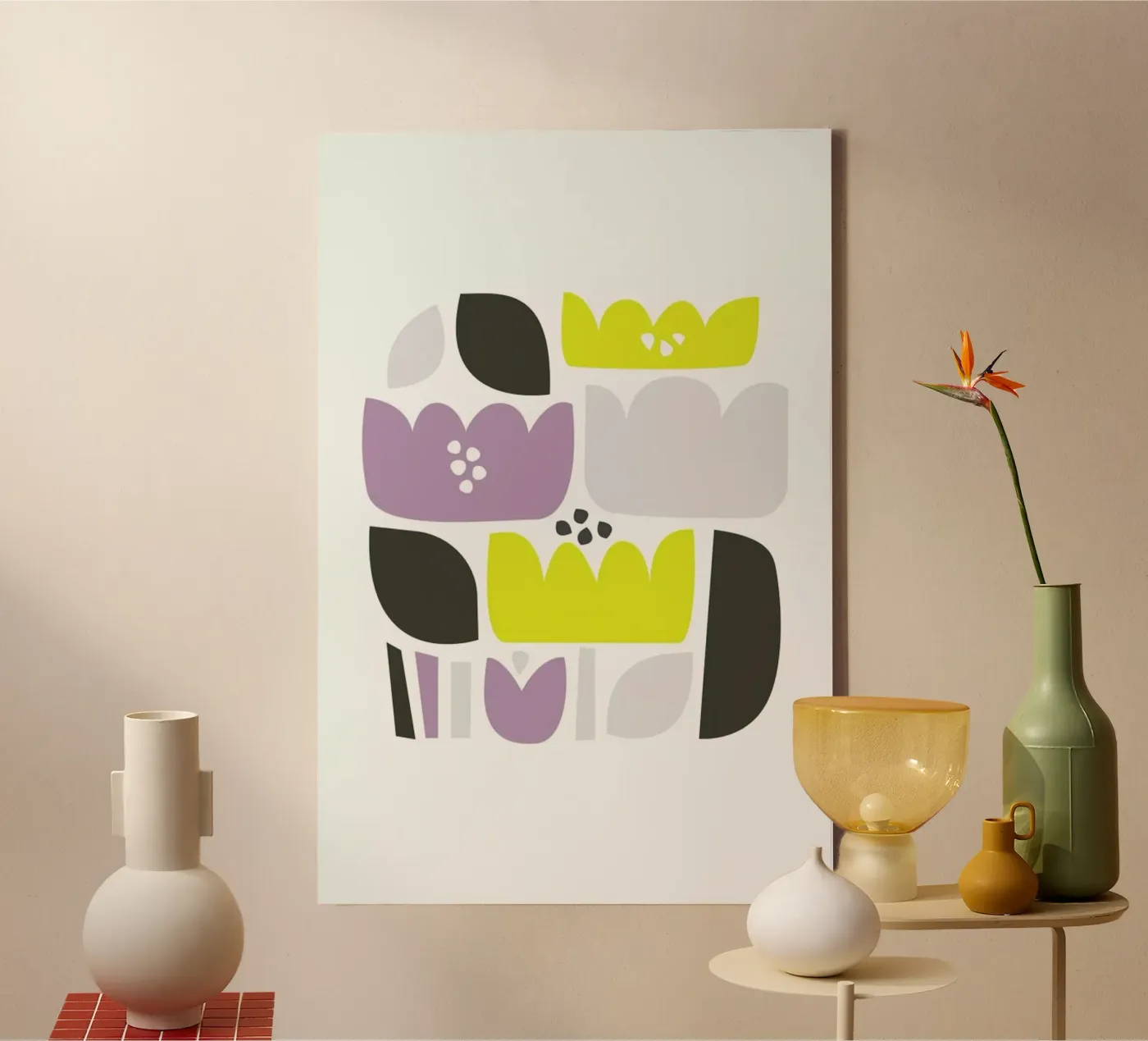 Flower Fields canvas van A Nordic Girl