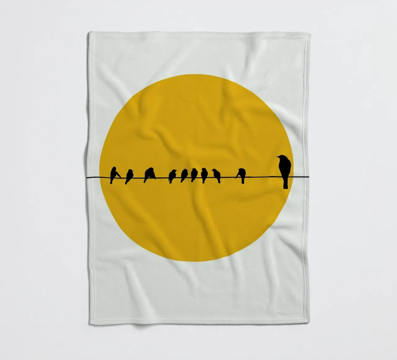 Bird Family fleece blanket by Kubistika