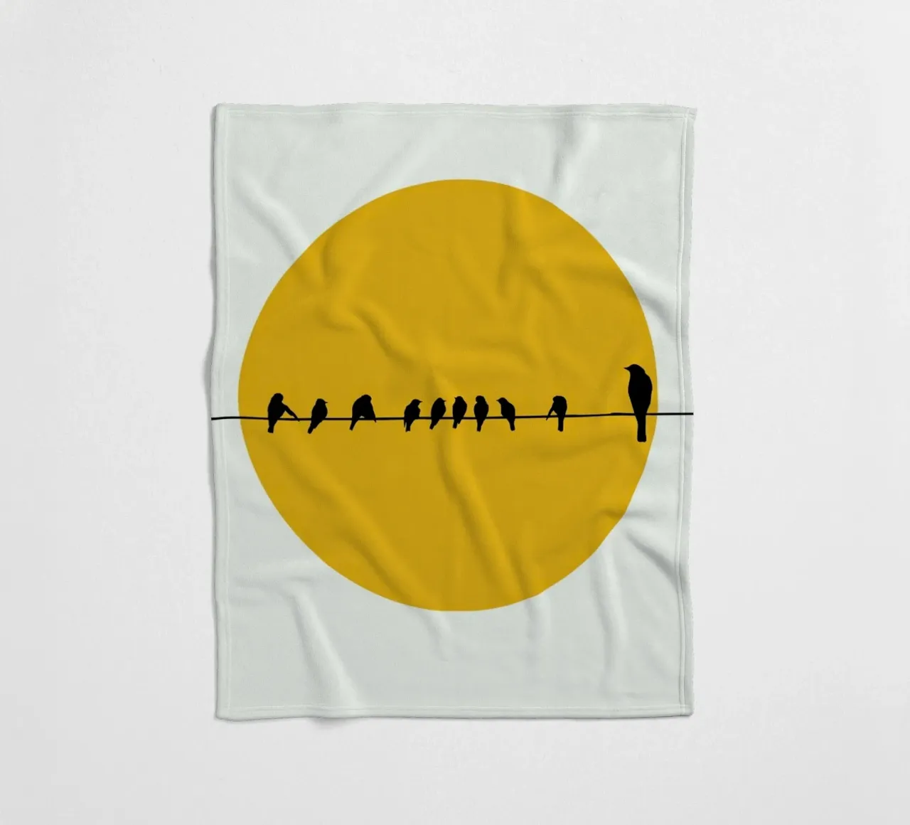 Bird Family fleece blanket by Kubistika