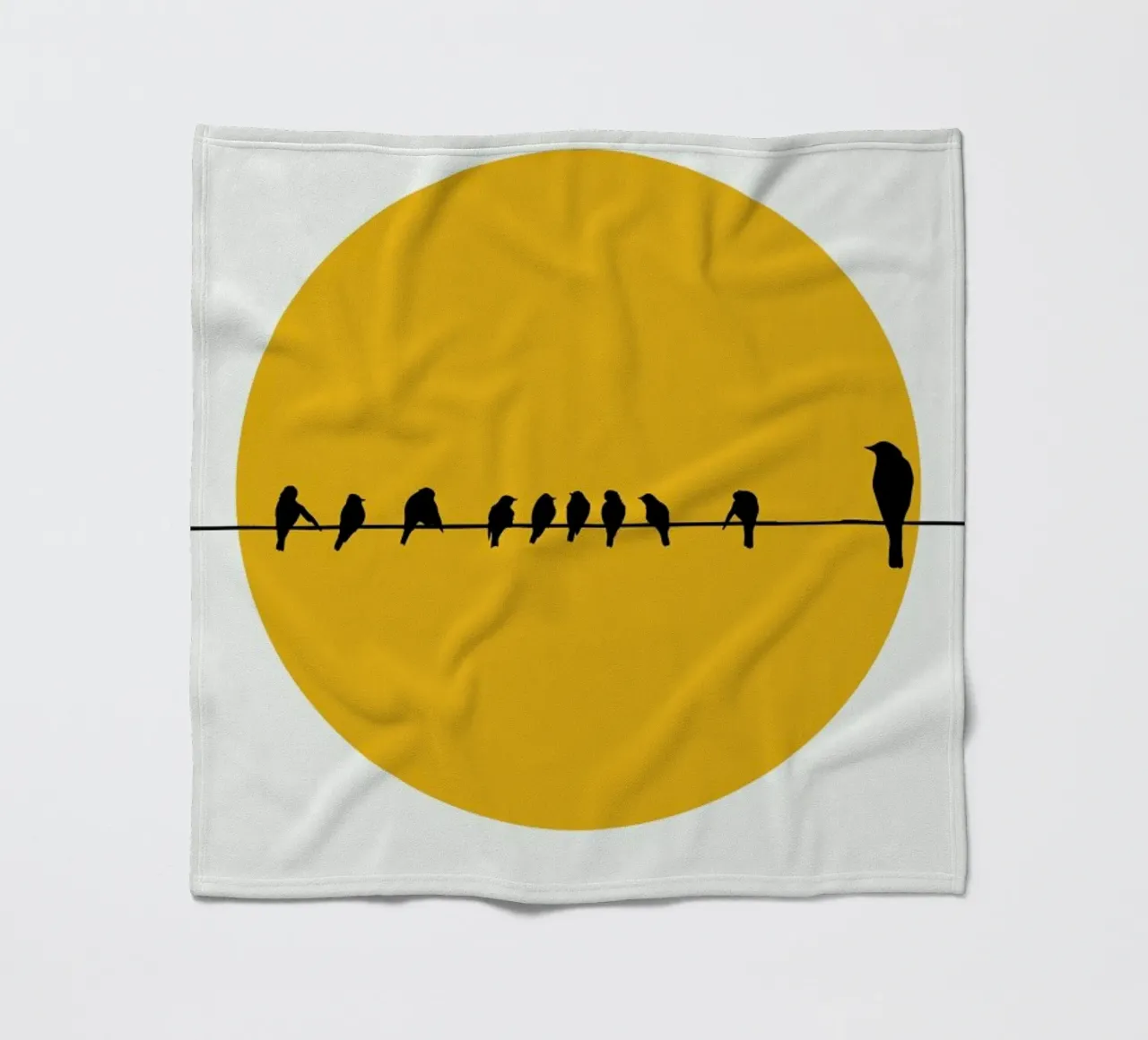 Bird Family fleece blanket by Kubistika