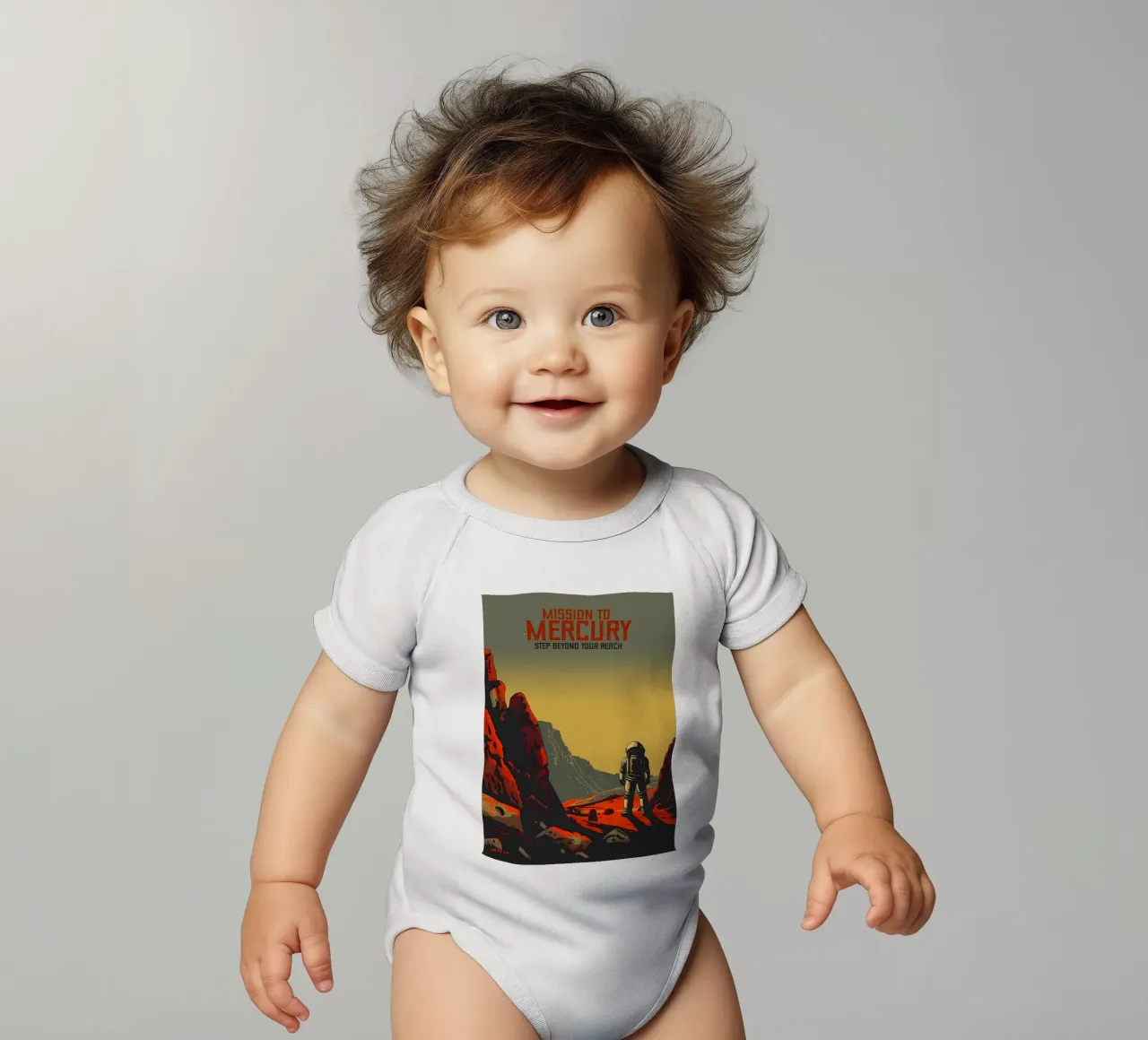 Dienstreise nach Mercuryr Kurzarm Babybody von Caeson