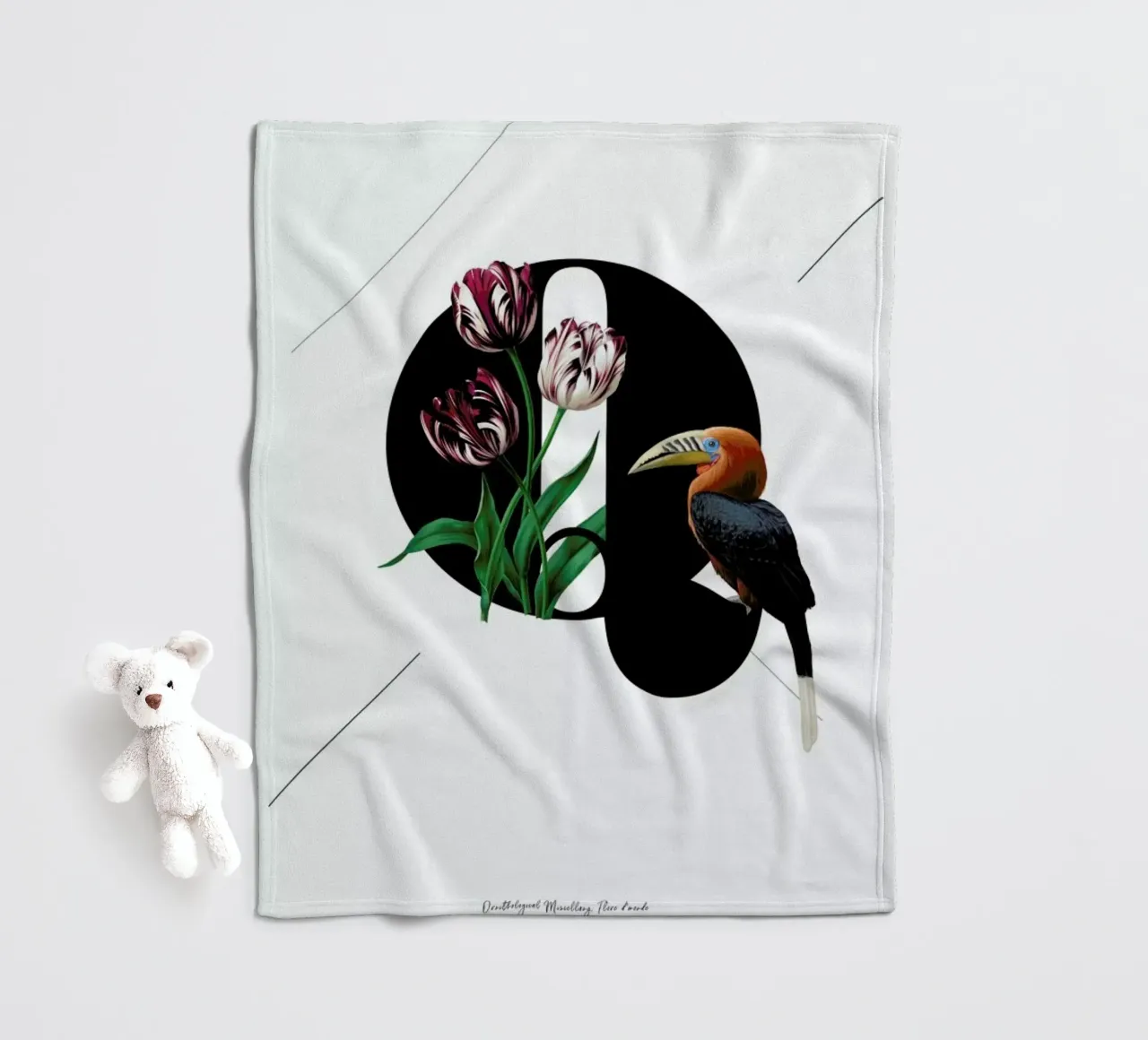 Botanical Alphabet - Q coperta in pile da Froilein Juno