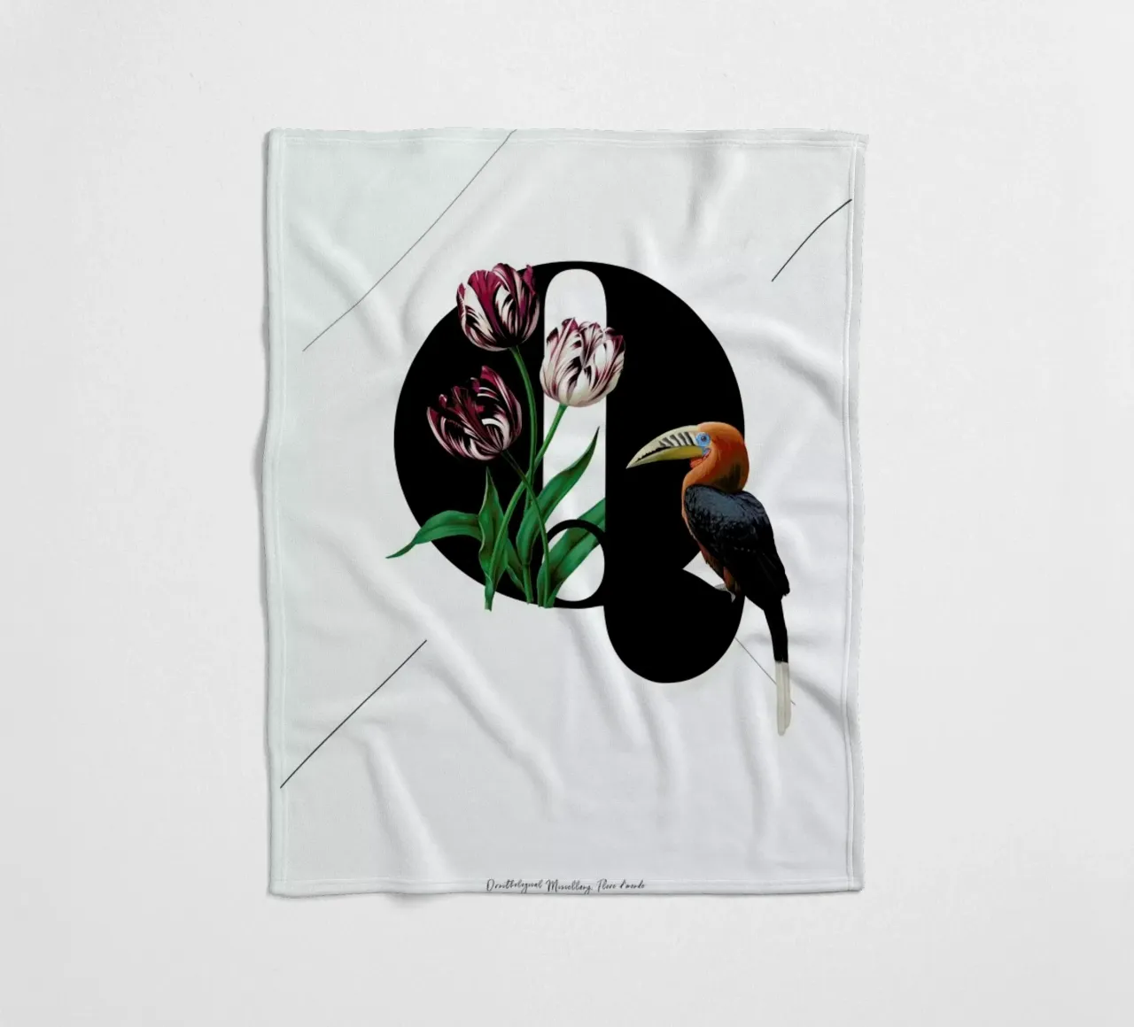 Botanical Alphabet - Q coperta in pile da Froilein Juno