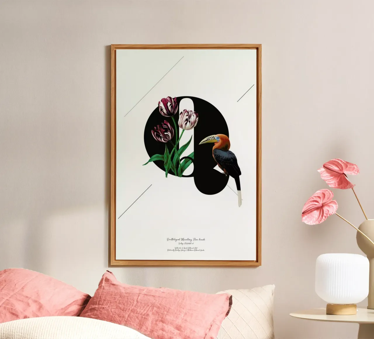 Botanical Alphabet - Q alluminio dibond da Froilein Juno