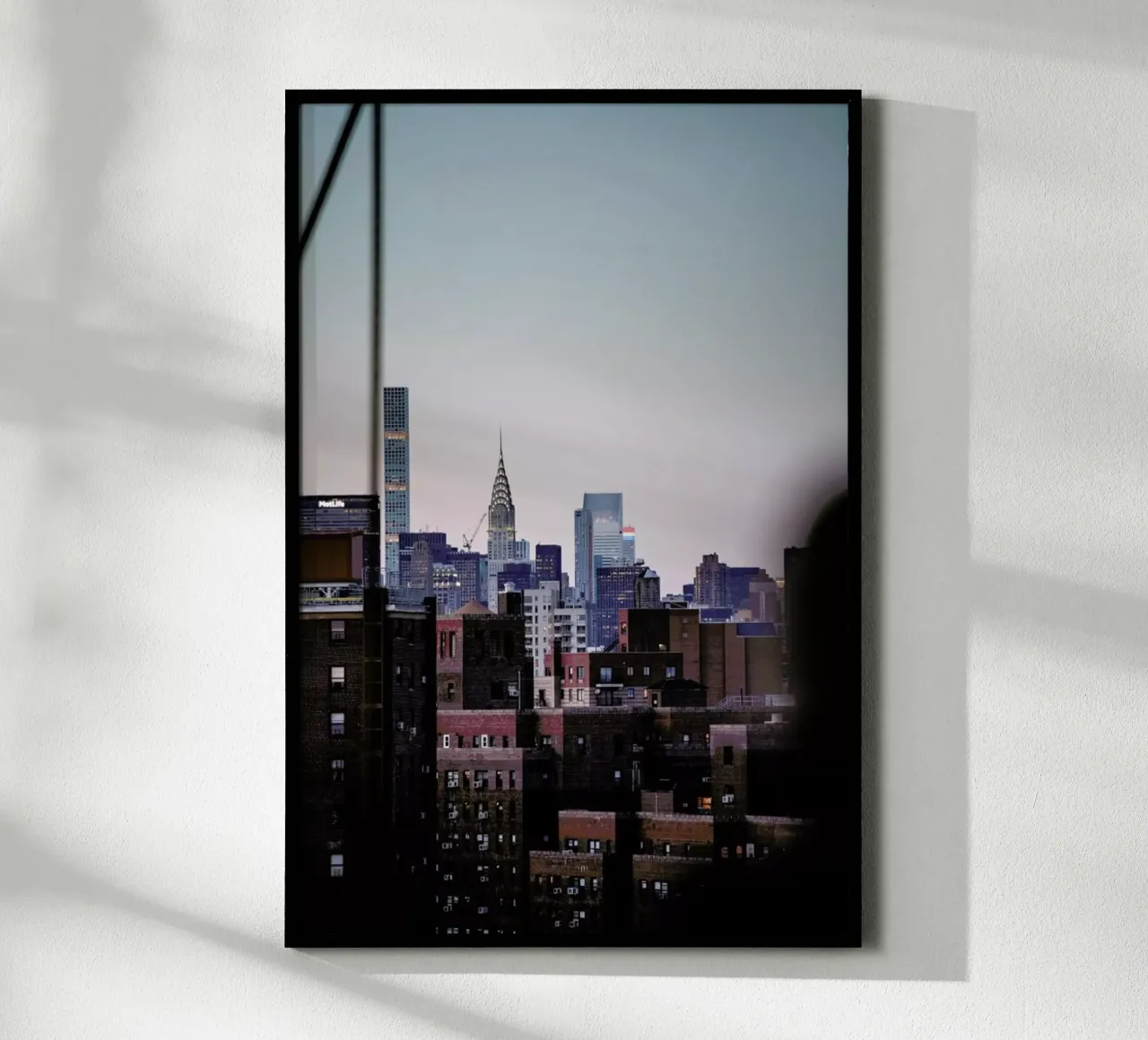 Manhattanites III poster con telaio in legno da Cordula Schaefer