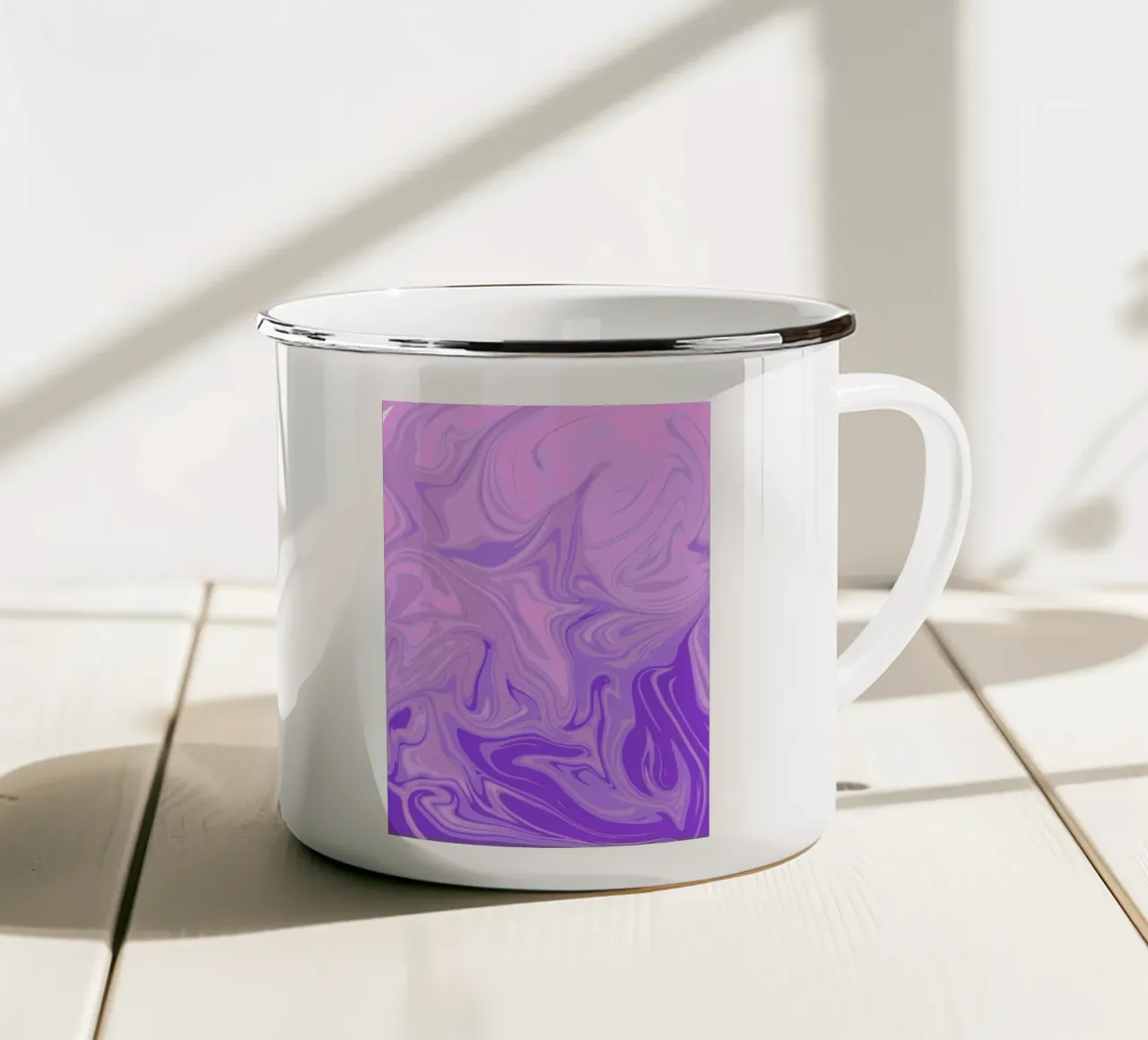 ASTRATTO GRAFFSTYLE VIOLA tazza in smalto da Iracheta