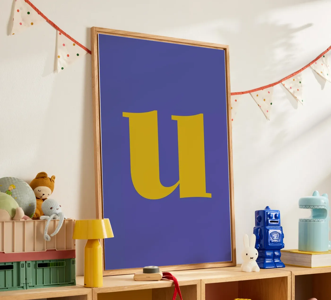 Blue Letter U plexiglas de Studio One