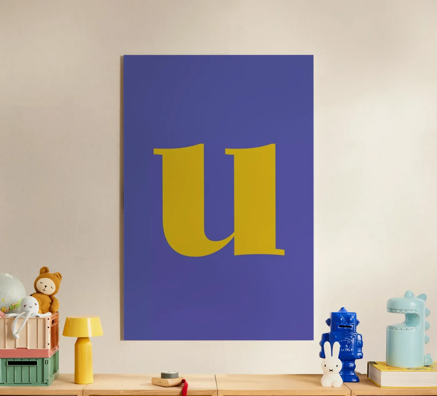Blue Letter U plexiglas de Studio One