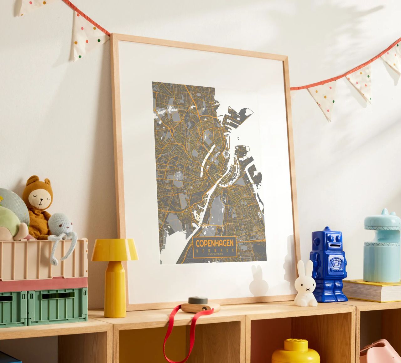 Copenhagen Map Bauhaus poster by Iracheta