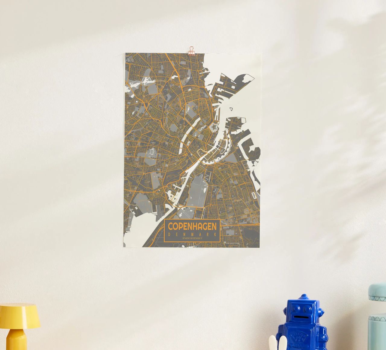 Copenhagen Map Bauhaus poster by Iracheta