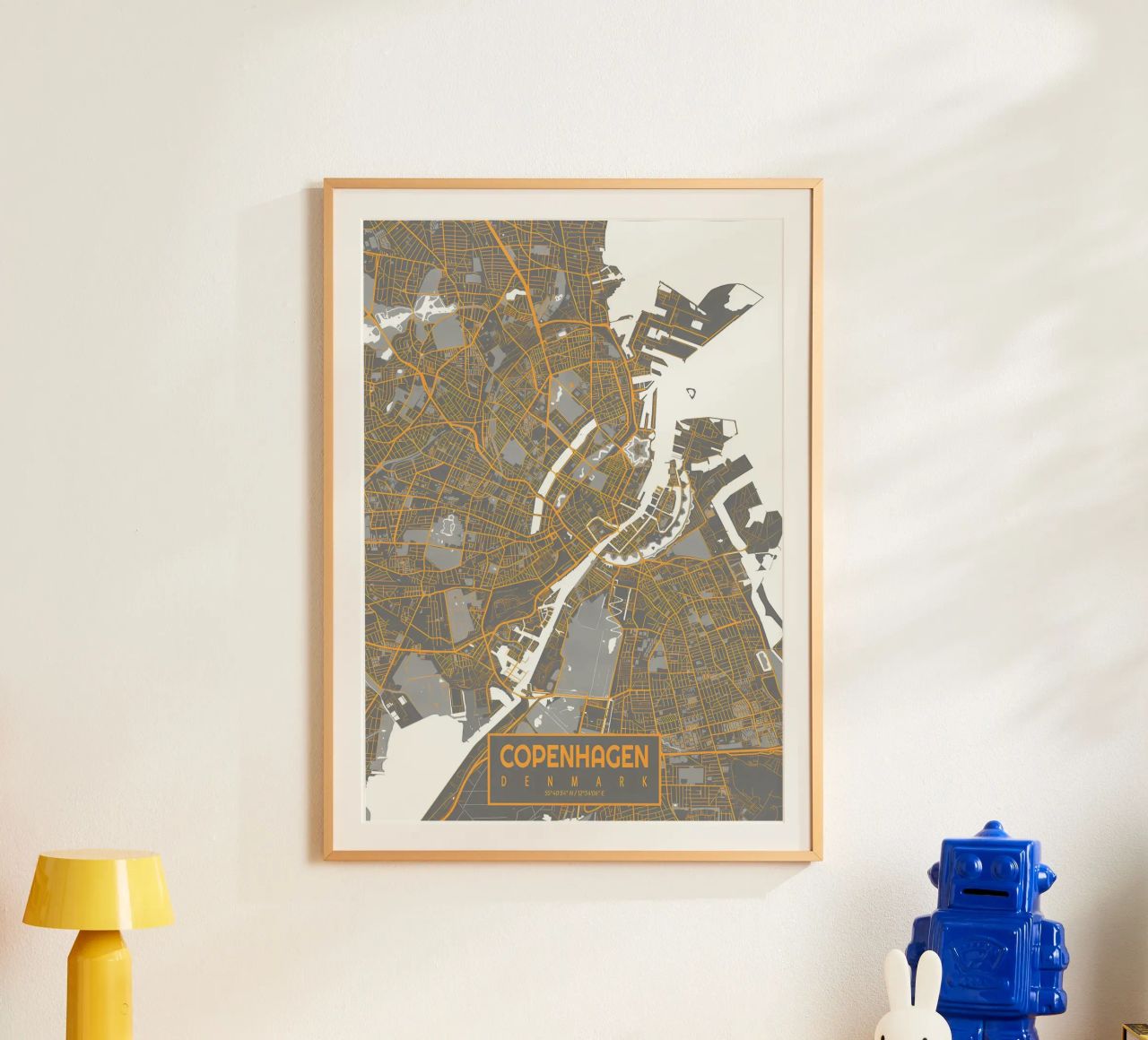 Copenhagen Map Bauhaus poster by Iracheta