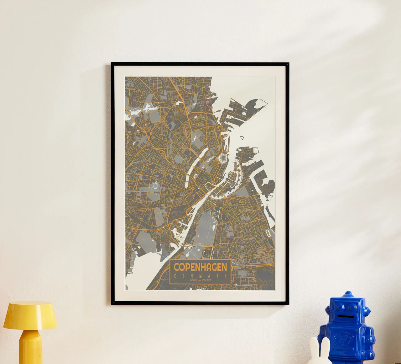 Copenhagen Map Bauhaus poster by Iracheta