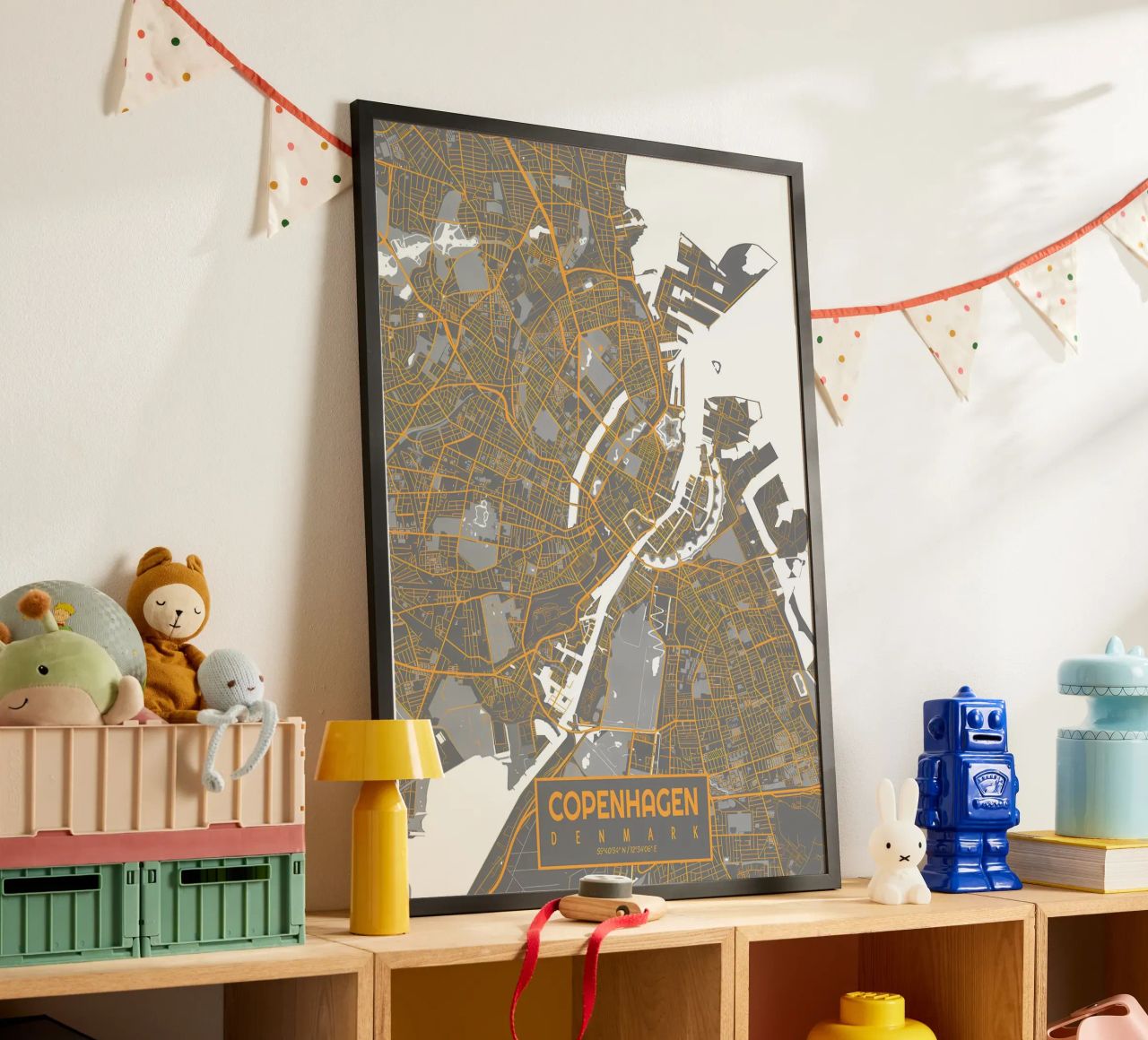 Copenhagen Map Bauhaus poster by Iracheta