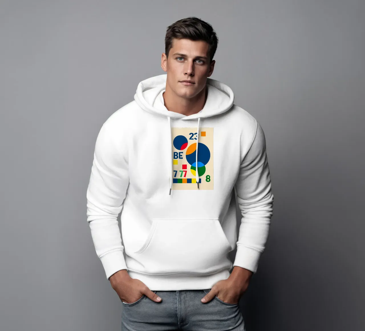 Numeri Bauhaus Minimal felpa con cappuccio da Caeson