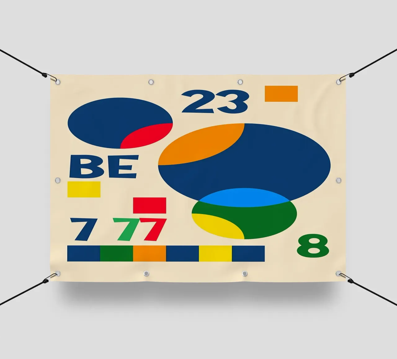 Numeri Bauhaus Minimal telo in pvc da Caeson
