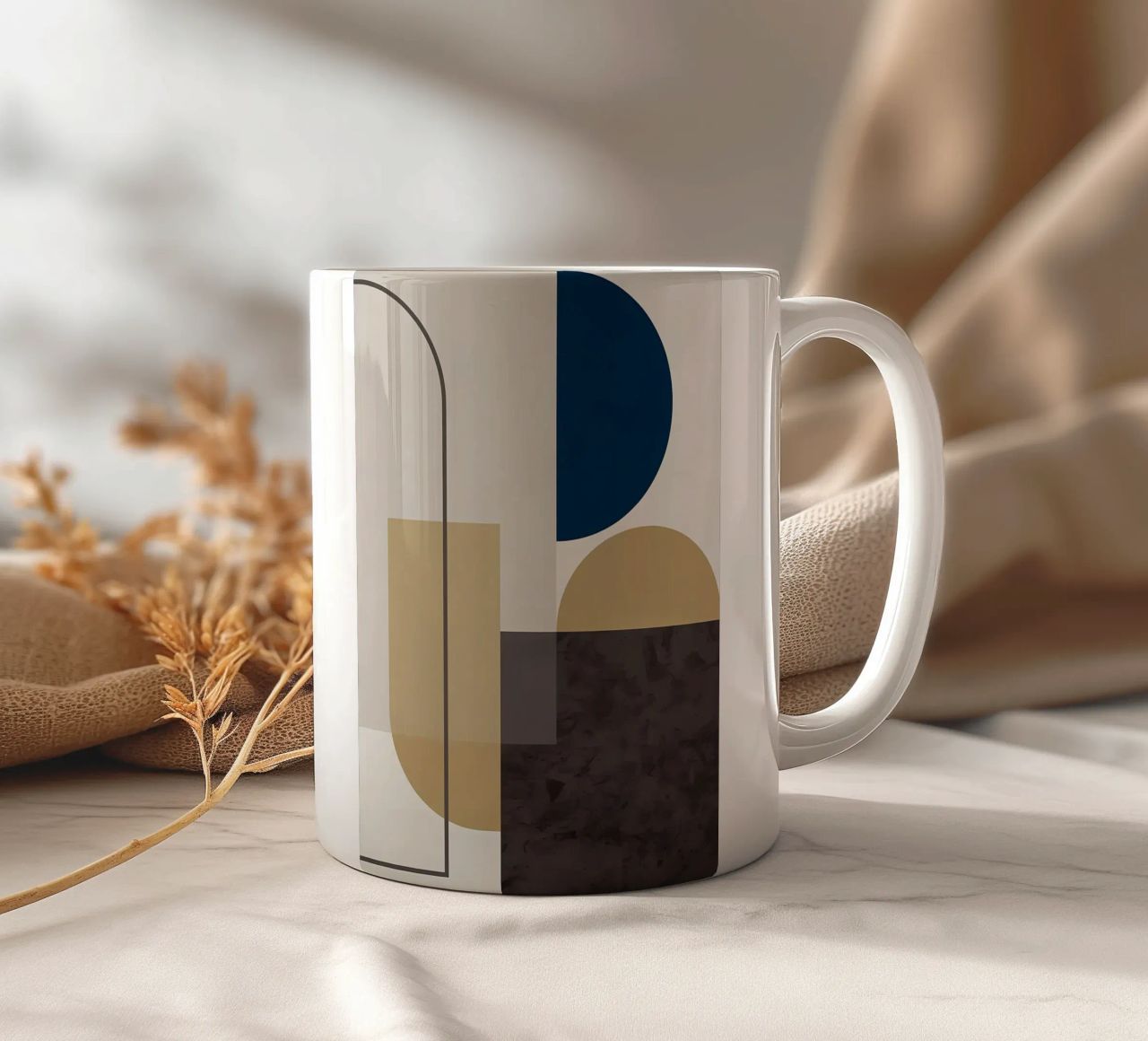 GEOMETRIC ABSTRACT 619A ceramic mug by Iracheta
