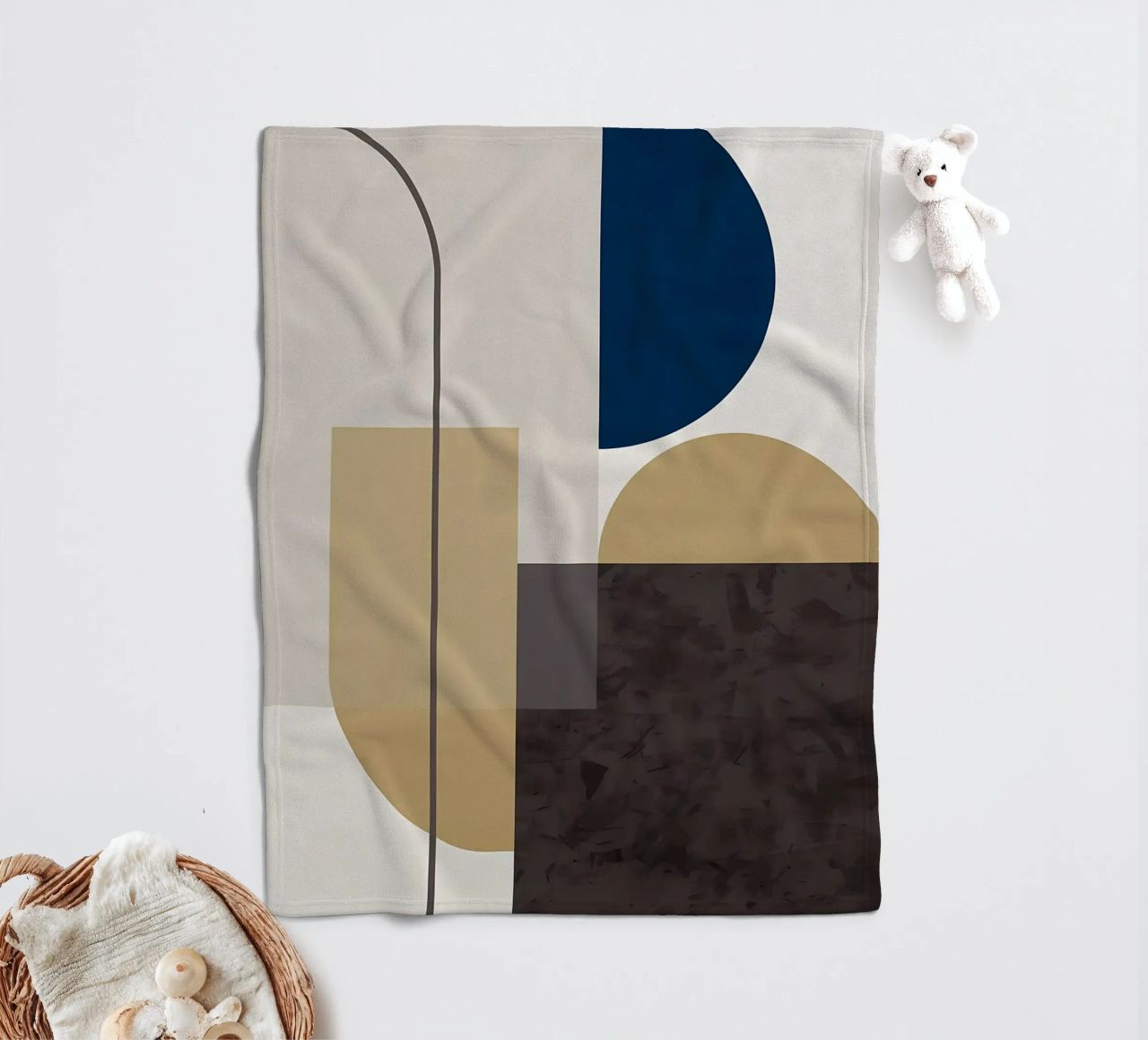GEOMETRIC ABSTRACT 619A fleece blanket by Iracheta