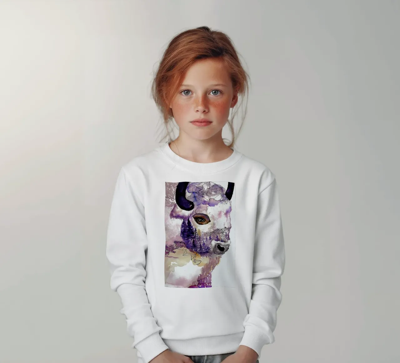 Buffalo felpa bambino da Larissa van der Laan