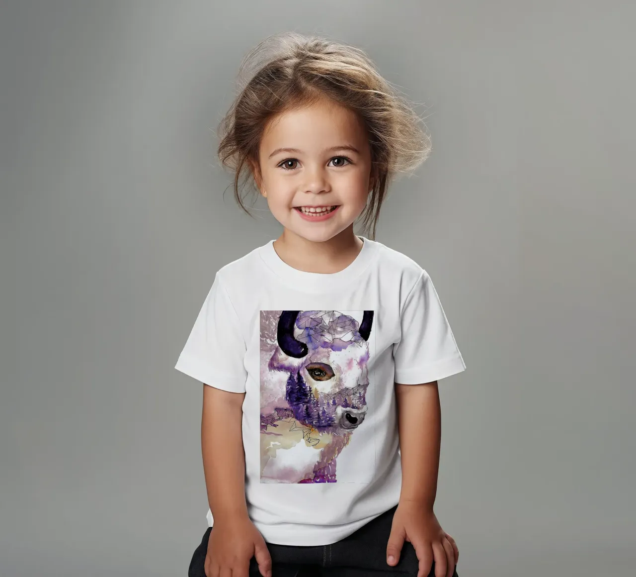 Buffalo t-shirt bambini da Larissa van der Laan
