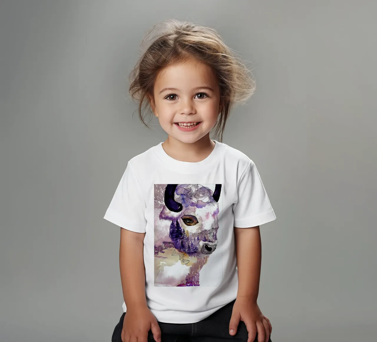Buffalo t-shirt bambini da Larissa van der Laan
