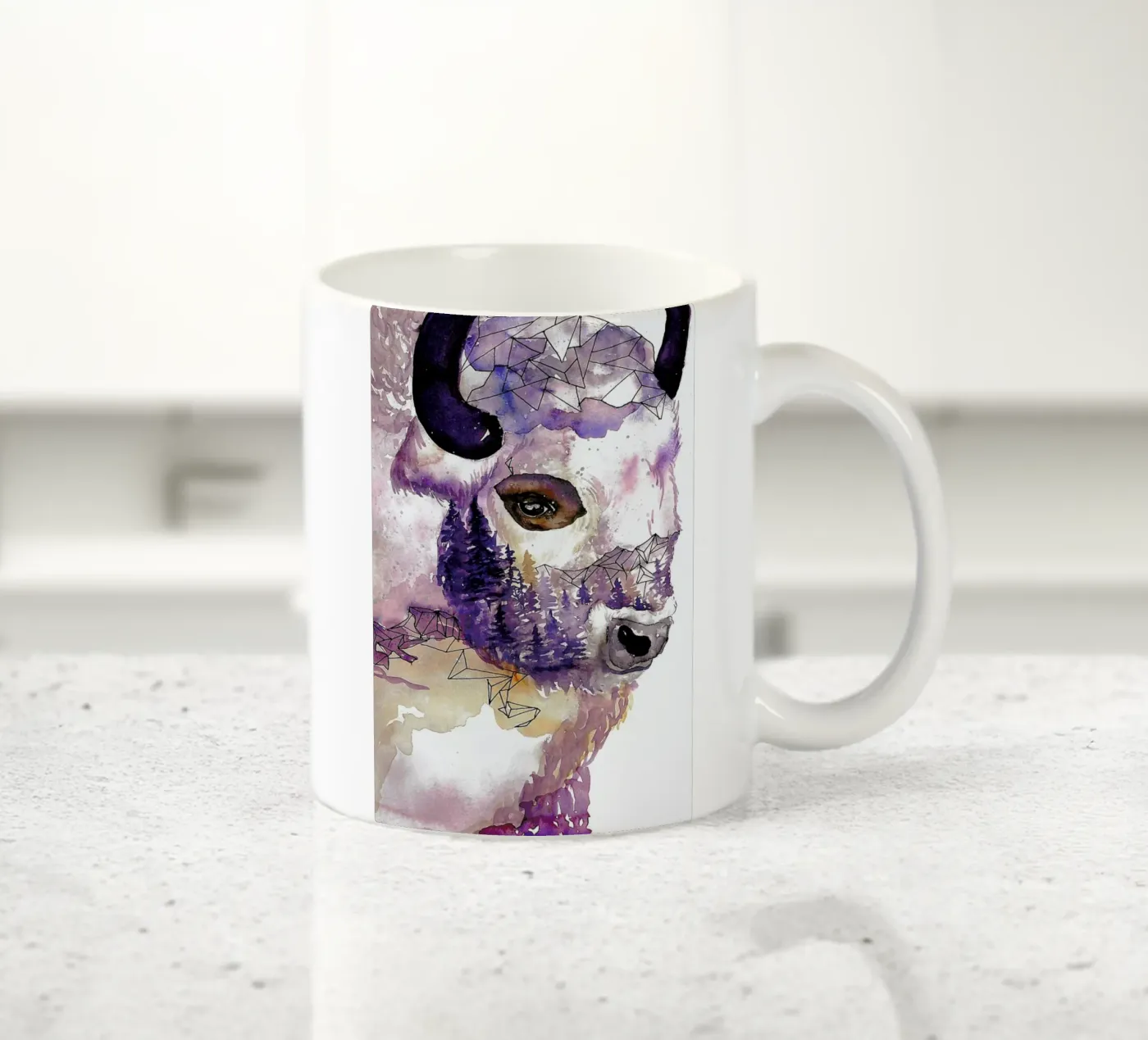 Buffalo mug en céramique de Larissa van der Laan