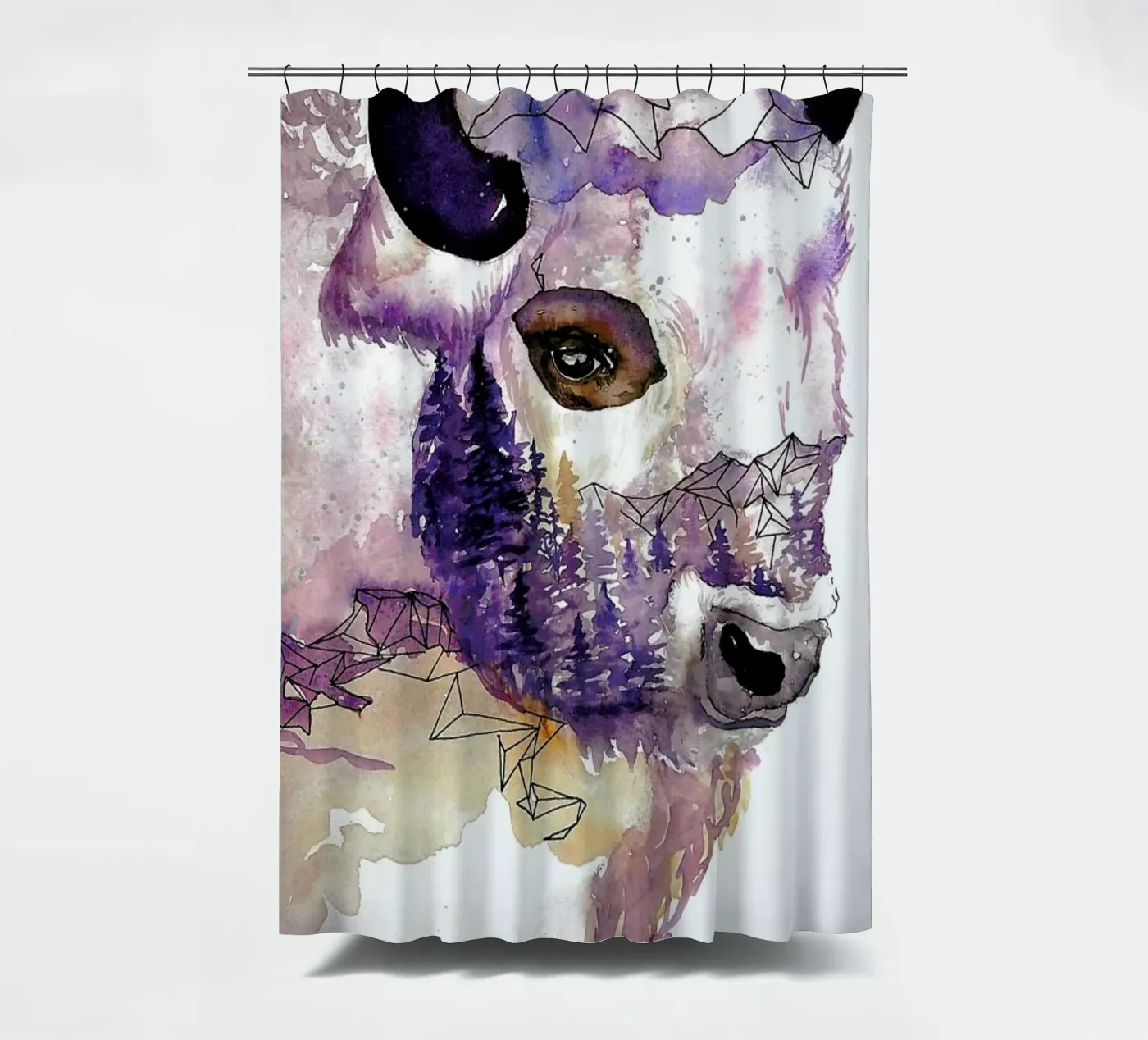 Buffalo Duschvorhang von Larissa van der Laan