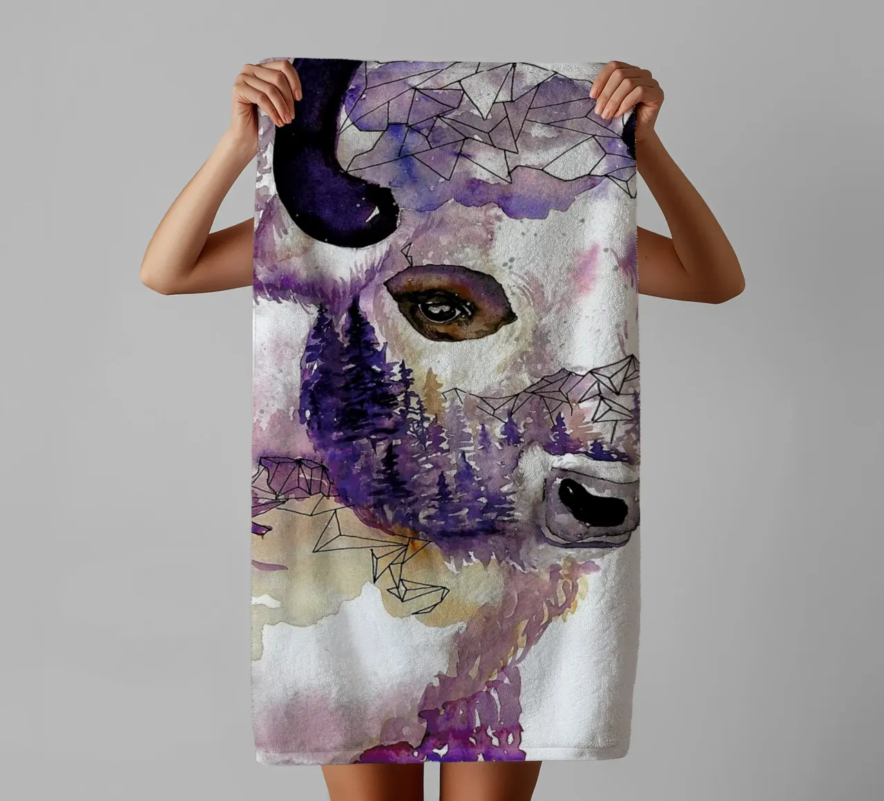 Buffalo badhanddoek van Larissa van der Laan