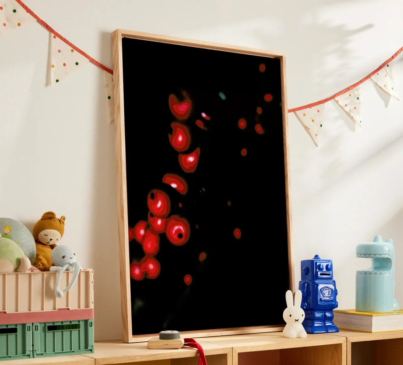 Dark Berries canvas with Floater frame by Babett Schultze