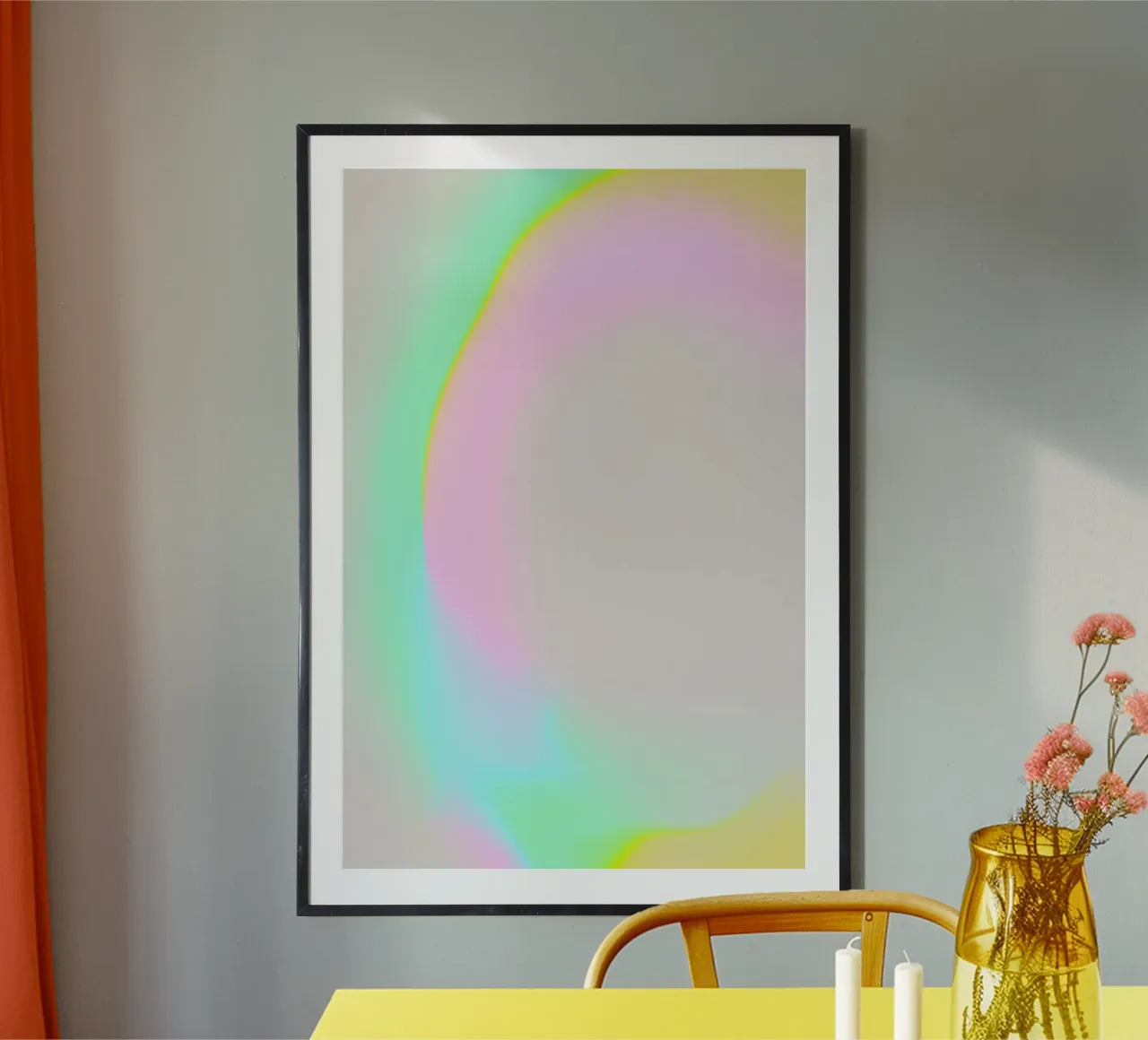 Space 1 poster avec cadre en bois de treechild