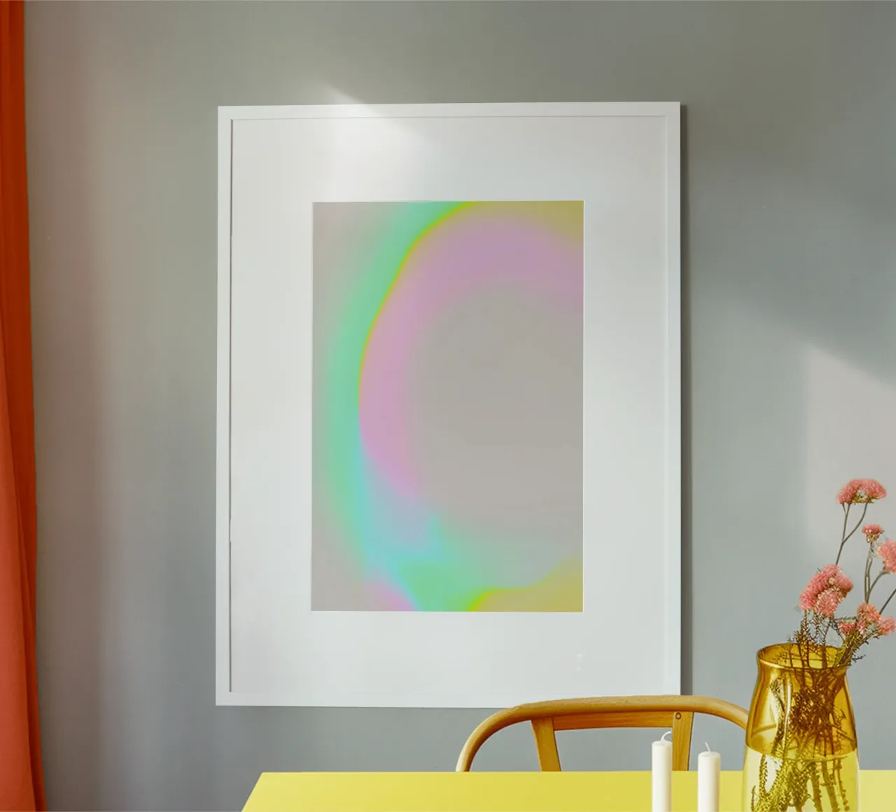 Space 1 poster avec cadre en bois de treechild