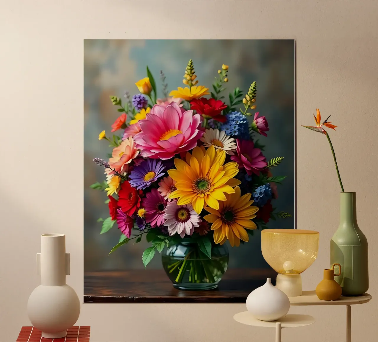 Bouquet_2 poster con telaio in plastica da Farb- und Blütenzauber by LK