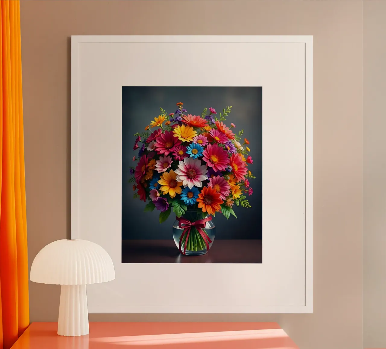 Bouquet_5 poster con telaio in plastica da Farb- und Blütenzauber by LK