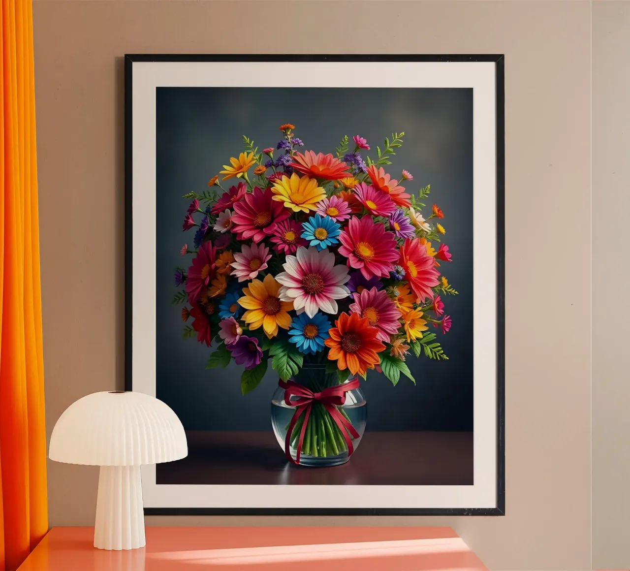Bouquet_5 poster con telaio in plastica da Farb- und Blütenzauber by LK