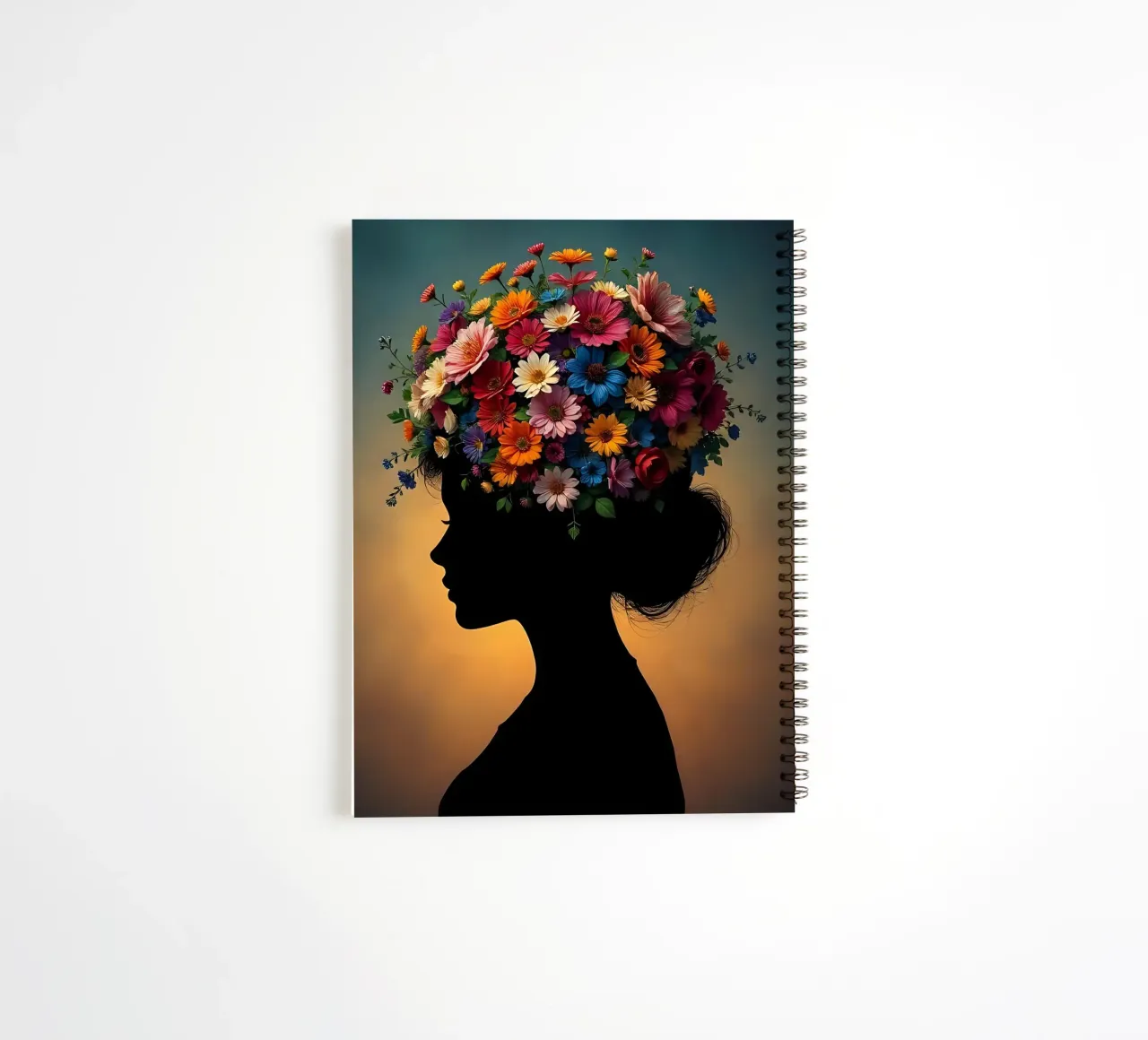 Head_flowers_3 spiral notebook by Farb- und Blütenzauber by LK