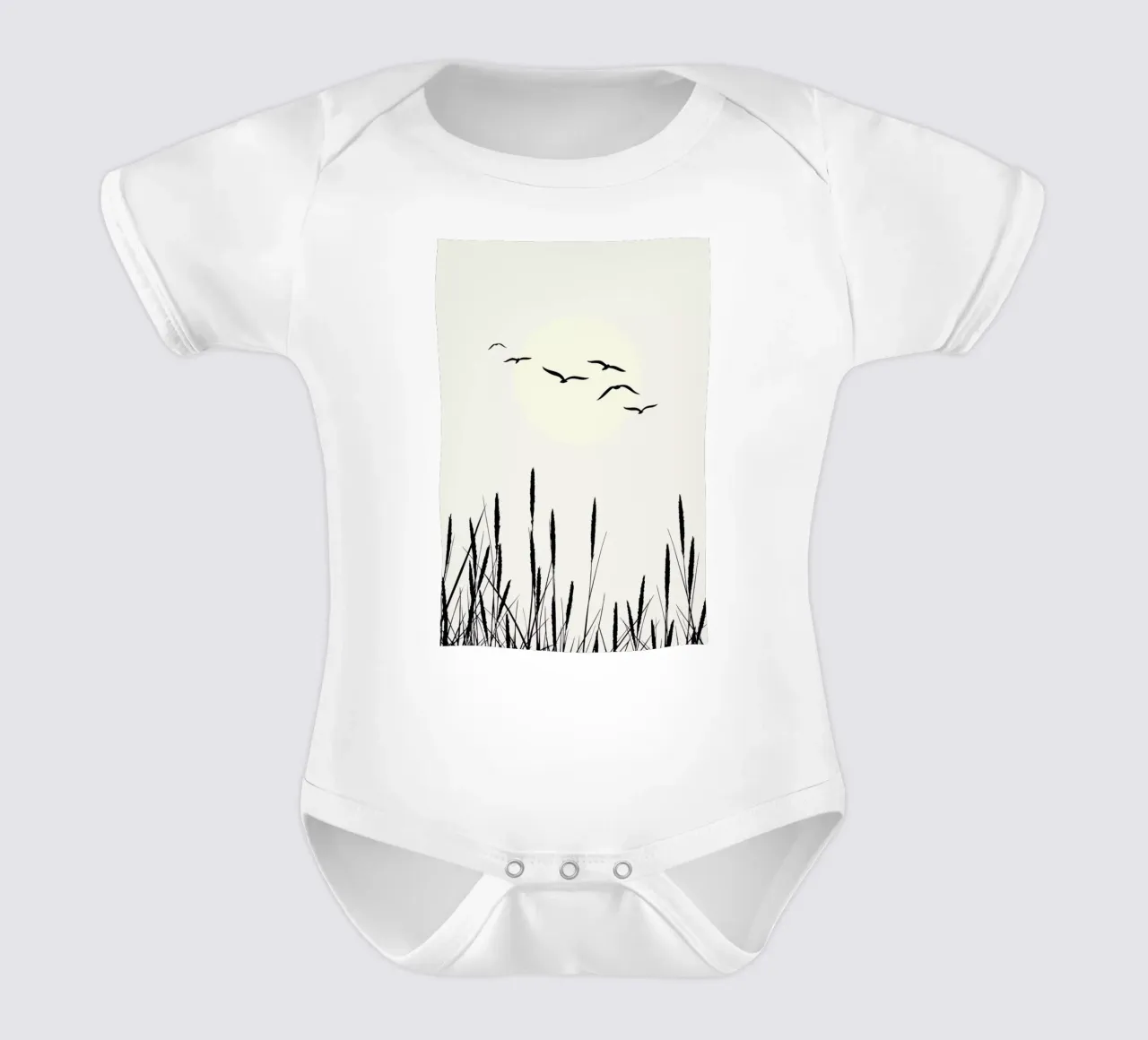 Fields of Gold body neonato maniche corte da Kubistika