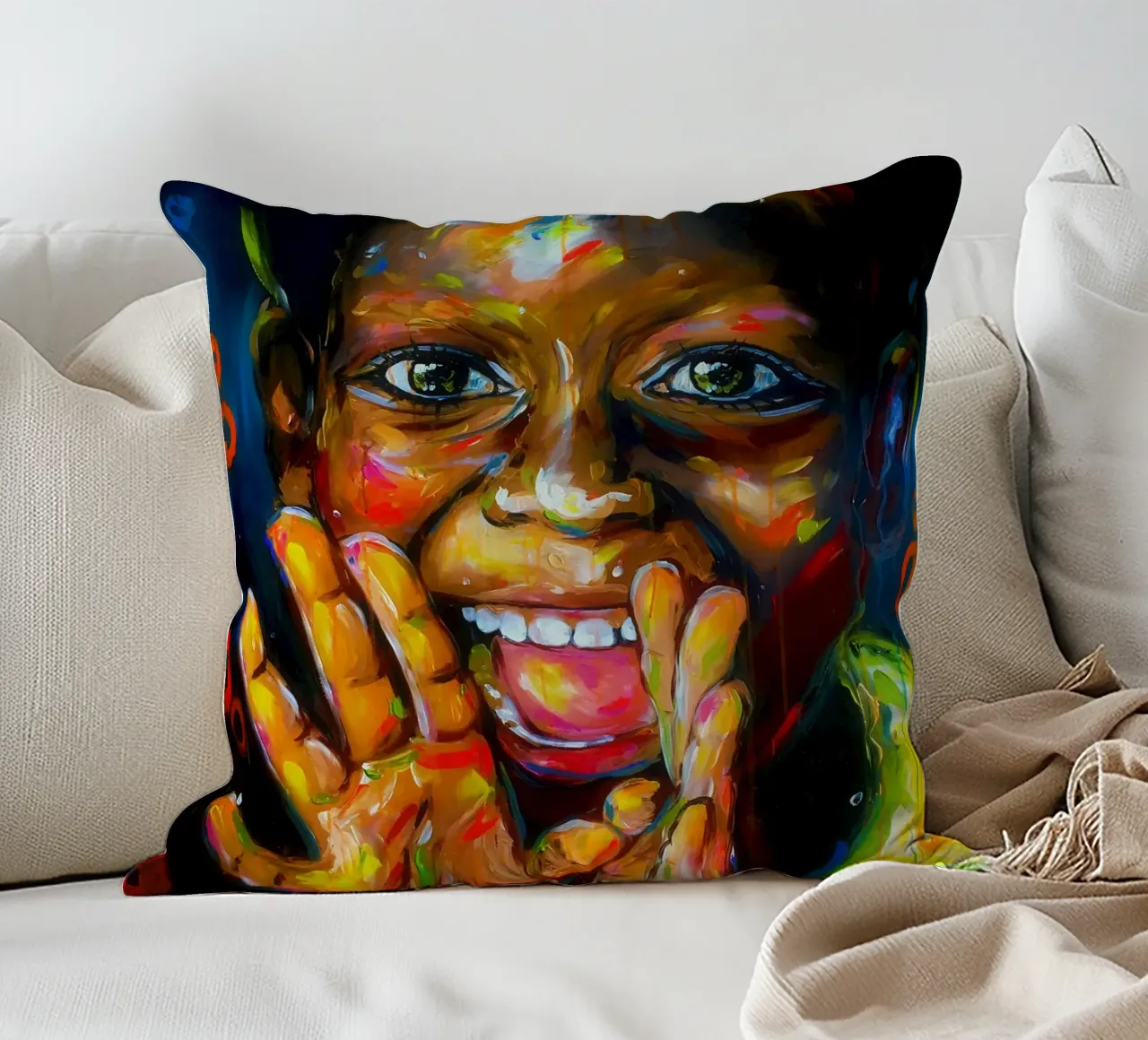 Sorriso dal cuore cuscino da Happy 😃 Art 🎨 by Christine Schnoell