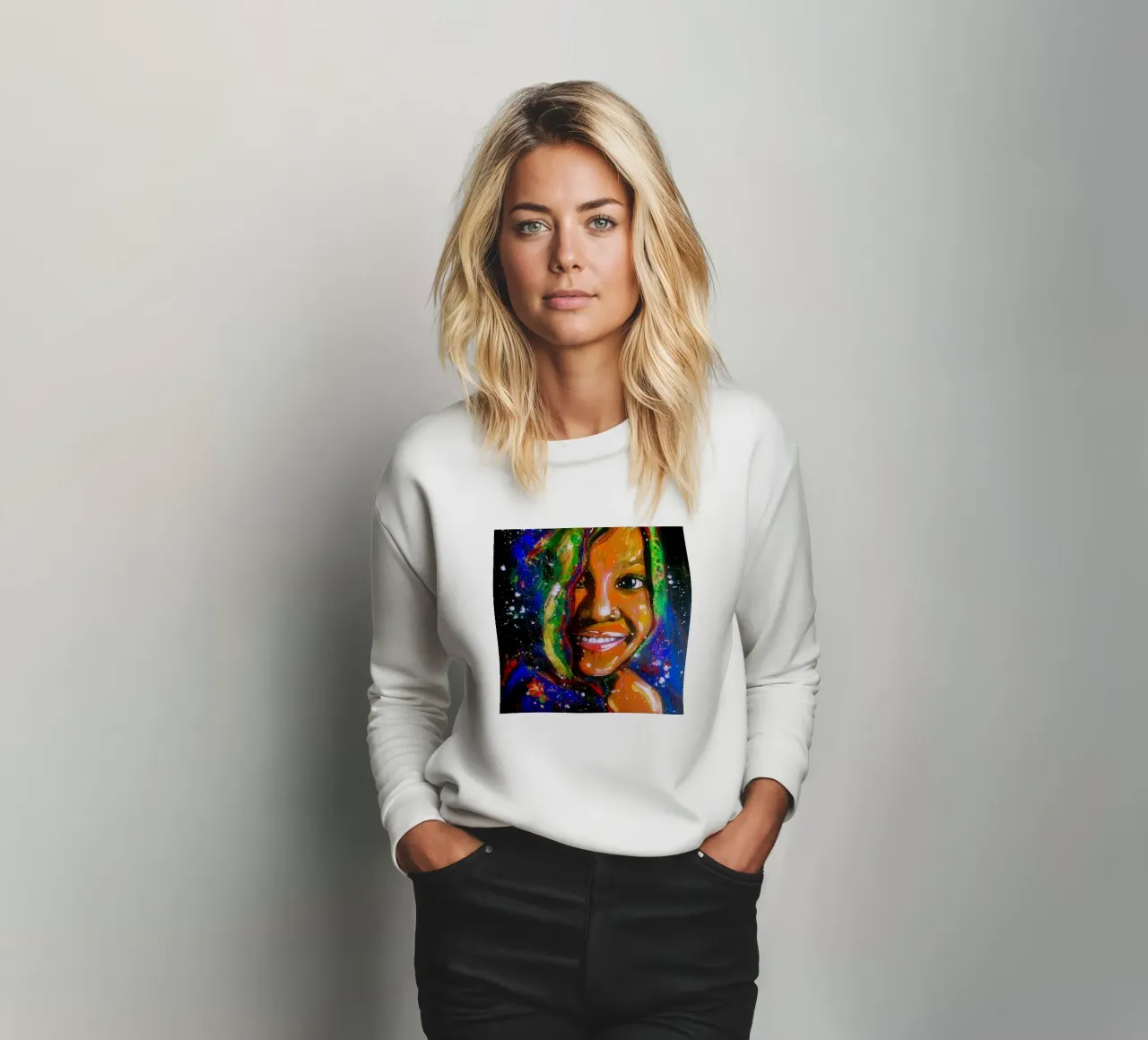 Sorriso dall'interno felpa da Happy 😃 Art 🎨 by Christine Schnoell