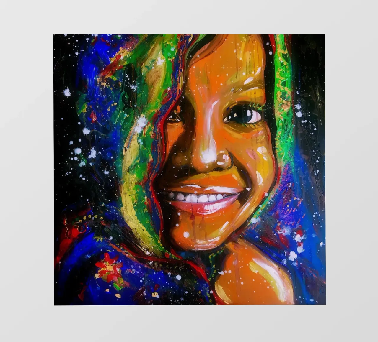 Sorriso dall'interno telo in pvc da Happy 😃 Art 🎨 by Christine Schnoell