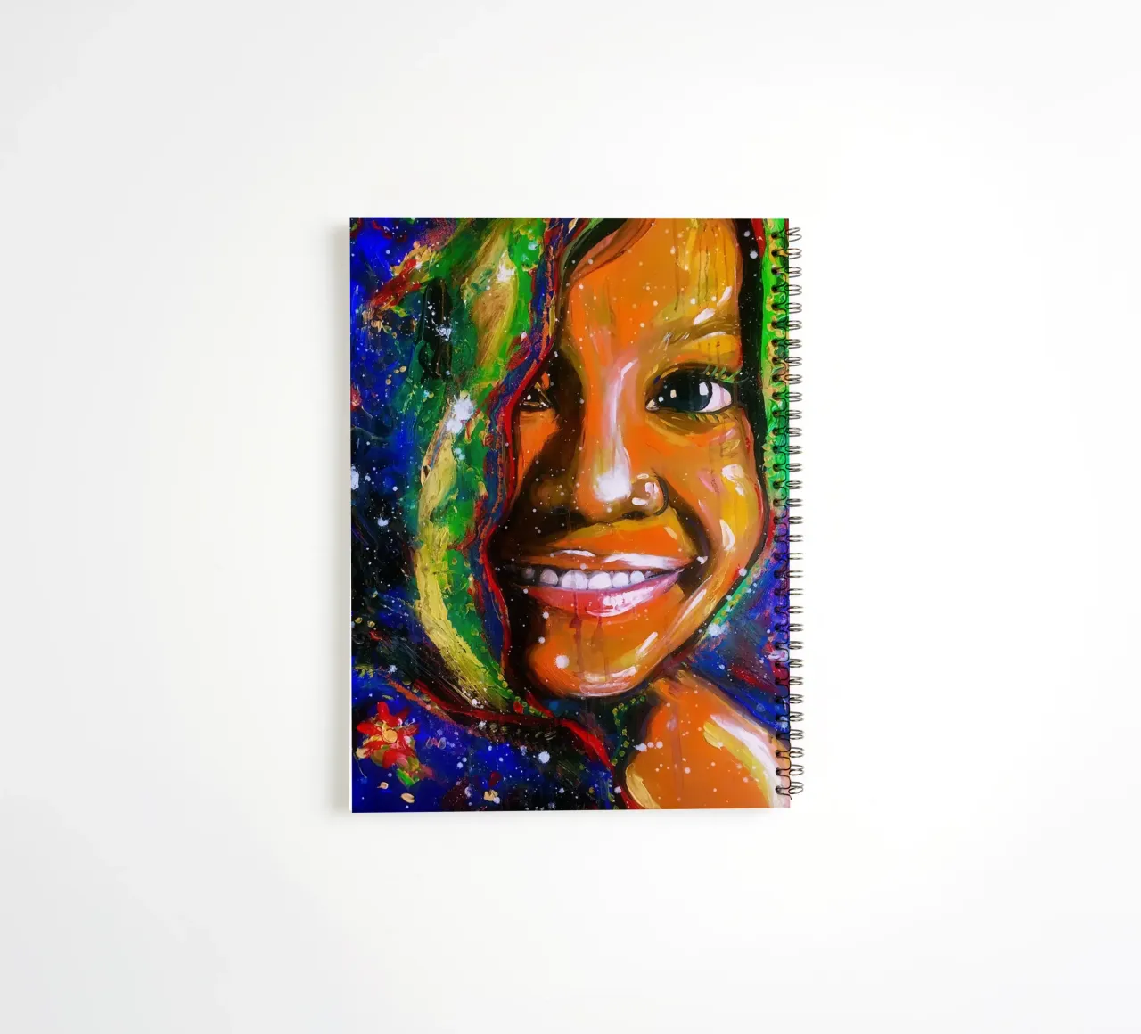 Smile from within spiral notebook by Happy 😃 Art 🎨 by Christine Schnoell