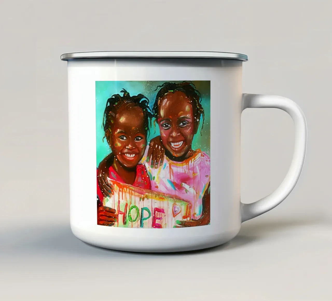 HOPE ! tazza in smalto da Happy 😃 Art 🎨 by Christine Schnoell