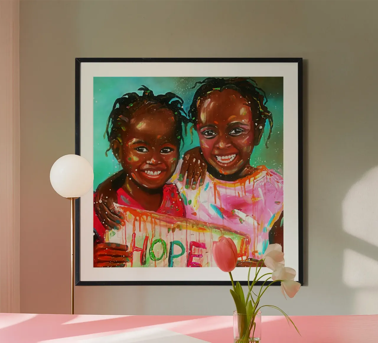 HOPE ! poster con telaio in alluminio da Happy 😃 Art 🎨 by Christine Schnoell