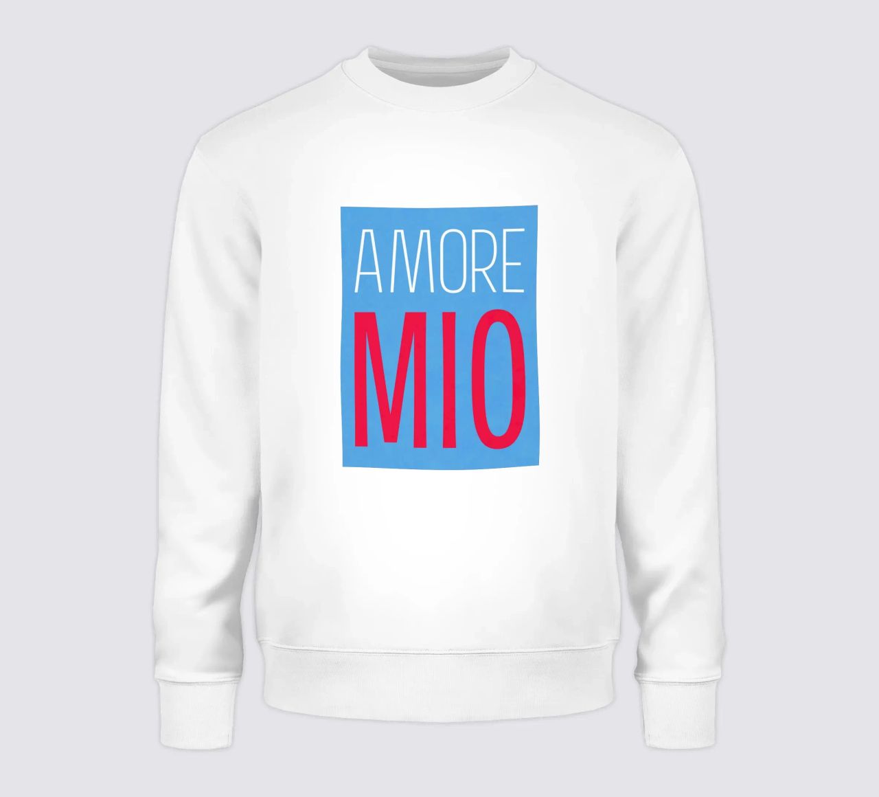 Amore Mio, blu pop estivo felpa da Carinaprint