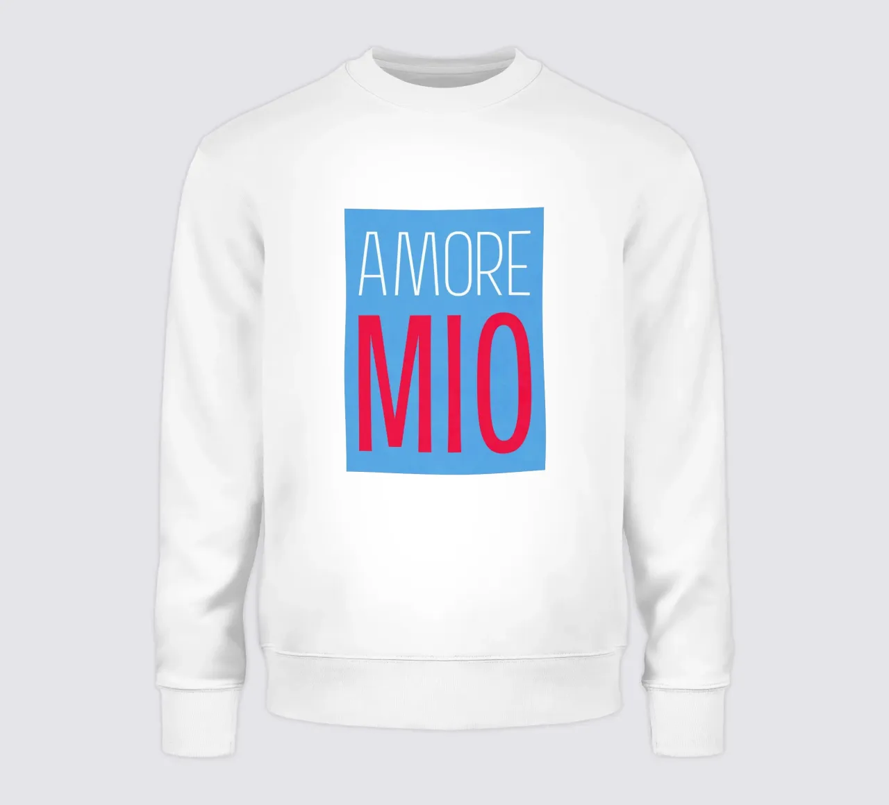 Amore Mio, blu pop estivo felpa da Carinaprint