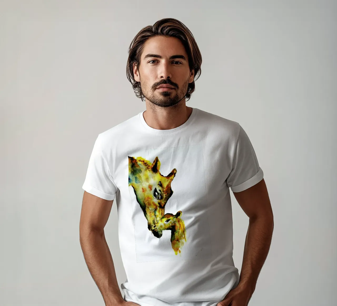 Giraffes t-shirt da Larissa van der Laan