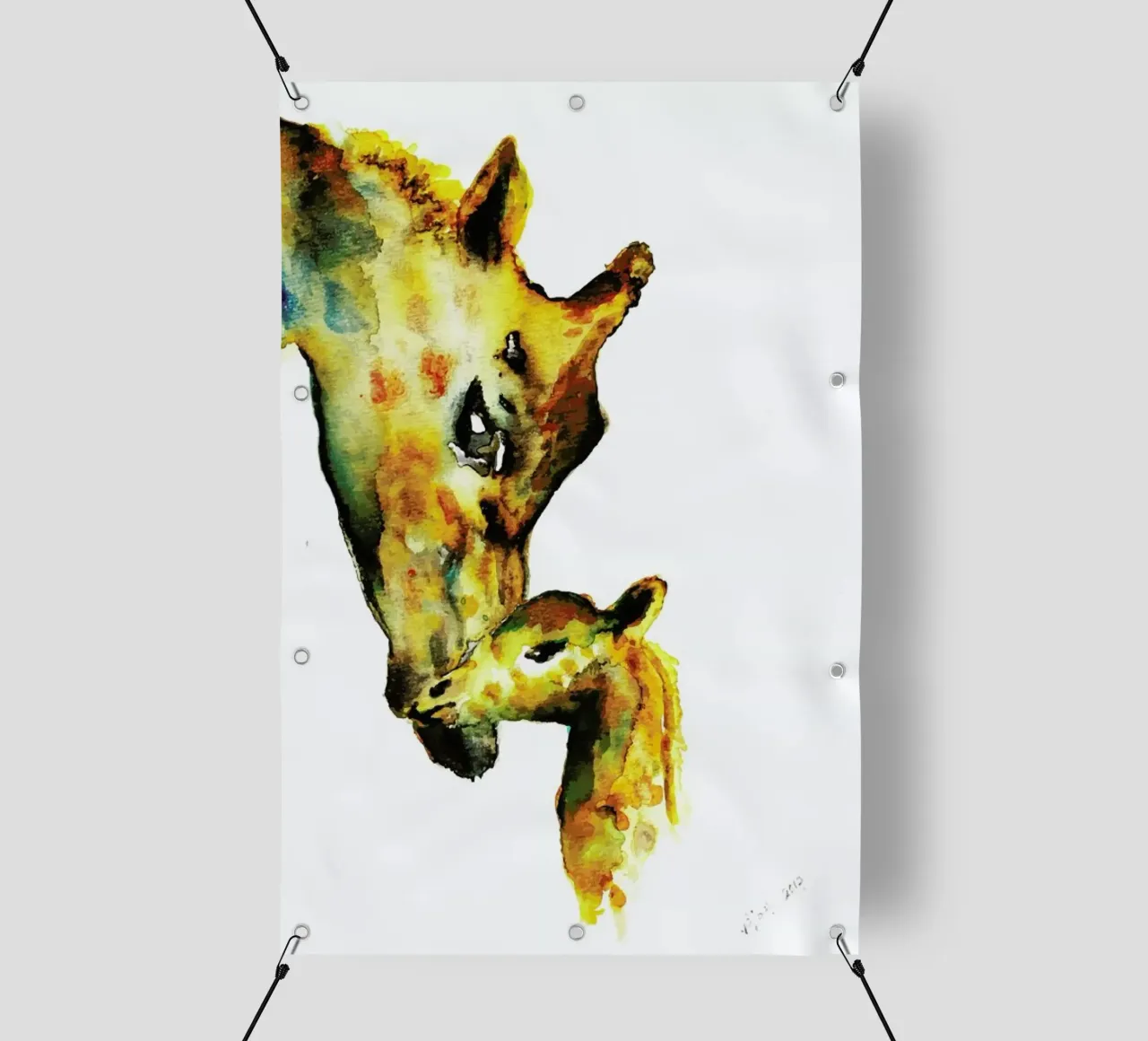 Giraffes telo in pvc da Larissa van der Laan