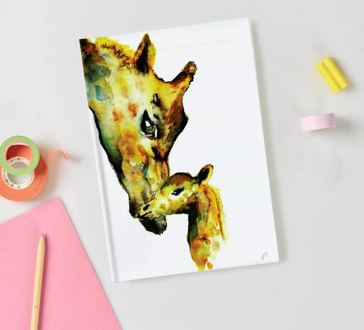 Giraffes notebook by Larissa van der Laan