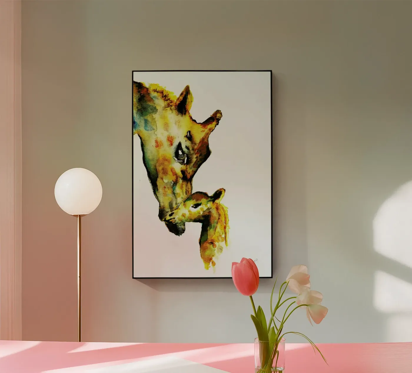 Giraffes plexiglas de Larissa van der Laan