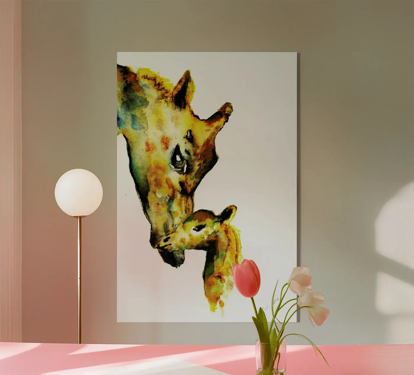 Giraffes plexiglas de Larissa van der Laan