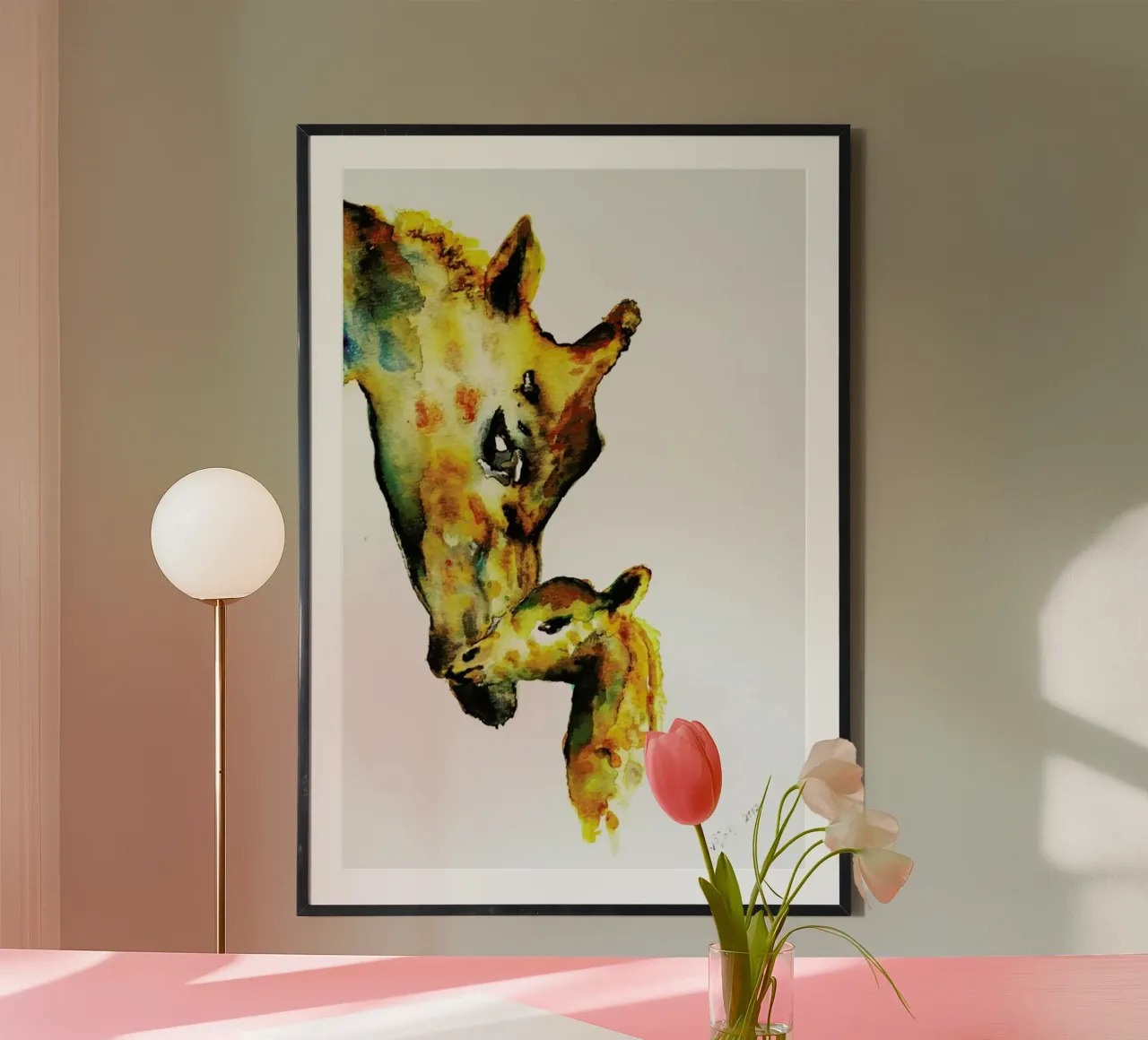 Giraffes carta hahnemühle da Larissa van der Laan
